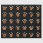 Rise and Grind Funny Coffee Bean Pun Dark BG Cadeaupapier (Vlak)
