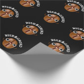 Rise and Grind Funny Coffee Bean Pun Dark BG Cadeaupapier (Hoek)