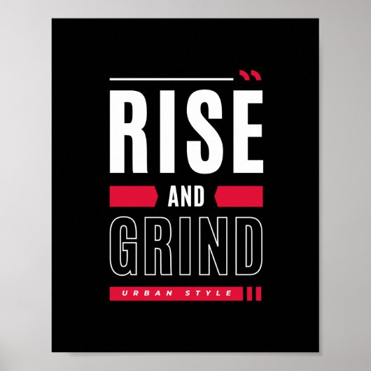 Rise and Grind Inspiratie Poster (Voorkant)
