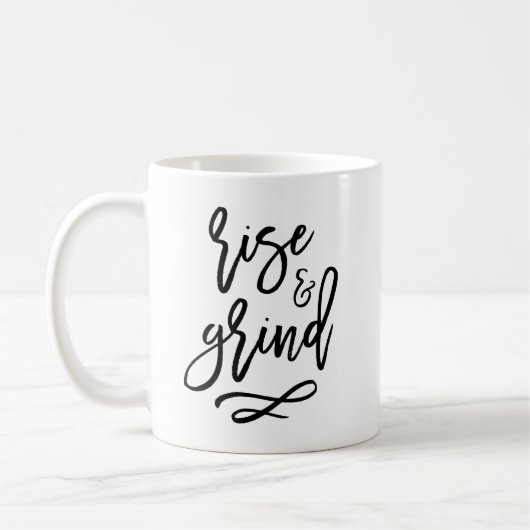 Rise and Grind Typografie Mok (Links)