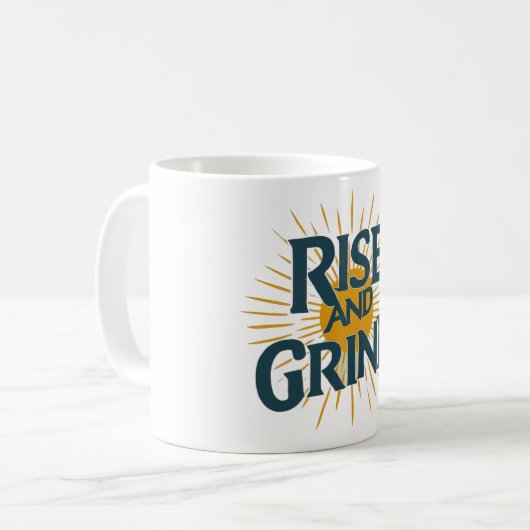 Rise and Grind: Verover je dag Koffiemok (Voorkant links)