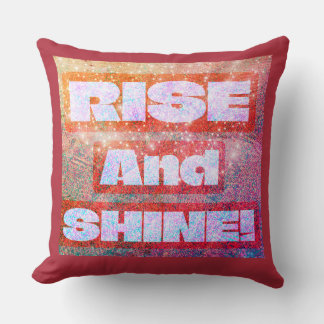 "Rise and Shine" kleurrijk, Boho patroon Kussen
