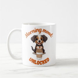 Rise and Shine – Koffie en puppy Instant Download Koffiemok
