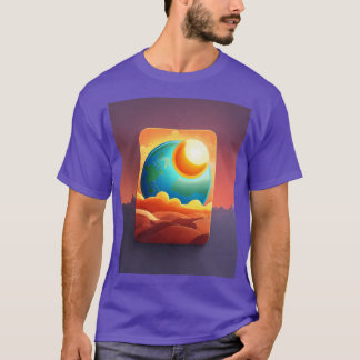Rise and Shine: Mannen-T-shirt met Sunrise-Cartoon T-shirt