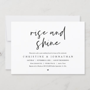 Rise and Shine, na bruiloft Uitnodiging