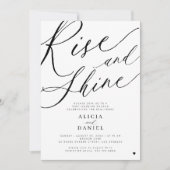 Rise and shine na het bruiloftsfeest kaart (Voorkant)