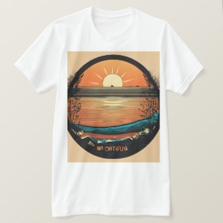 "Rise and Shine: Sunrise Outliner Mannen" T-shirt