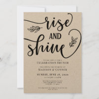 Rise and Shine Wedding Weekend Brunch Invitation