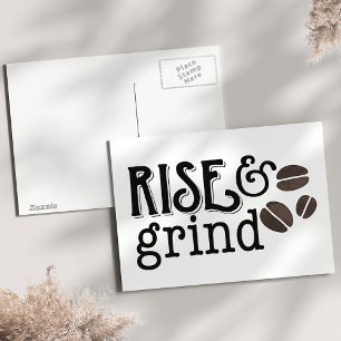 Rise en Grind Coffee Lovers Briefkaart