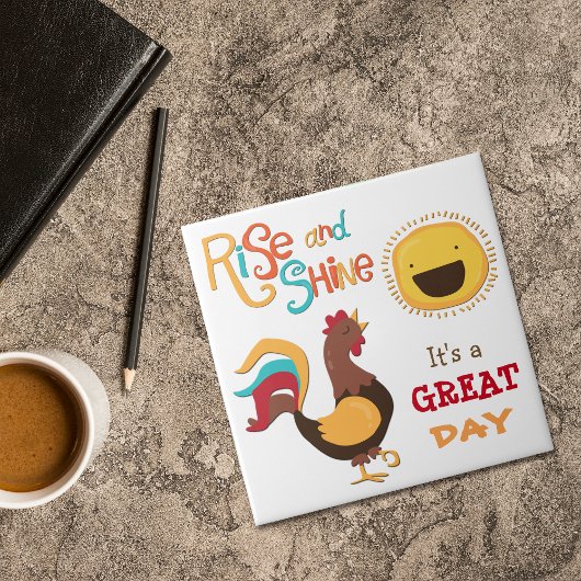 Rise en Shine Rooster Tegeltje