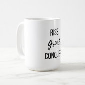 Rise Grind Conquer Motivatie Koffiemok (Voorkant links)