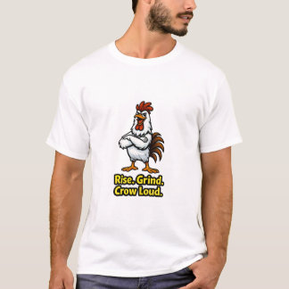 Rise Grind Crow Hardop Kraai – Inspirerend Grappig T-shirt