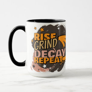 Rise Grind Decay Repeat - Grappige schedel Hallowe Mok