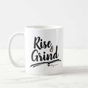 RISE & GRIND gepersonaliseerde naam Koffiemok