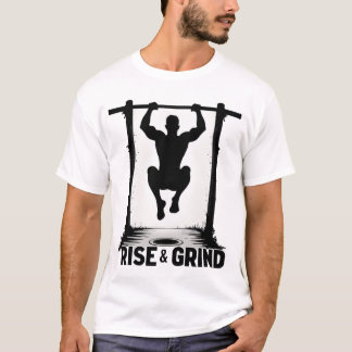 Rise & Grind | Intensieve Calisthenics Pull-Up Sil T-shirt