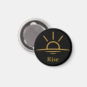 Rise — Minimalist Sunrise Magneet (Voorkant / Achterkant)