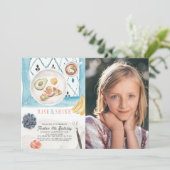 Rise & Shine Brunch Waterverf Kinderen Birthday Fo Kaart (Staand voorkant)