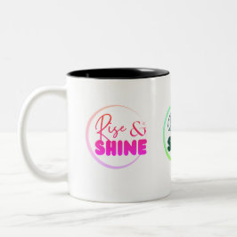 "Rise & Shine" cadeau voor vrienden, familie, voor Tweekleurige Koffiemok