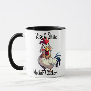 Rise & Shine Mother Cluckers Rooster Ochtend Oproe Mok