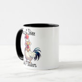 Rise & Shine Mother Cluckers Rooster Ochtend Oproe Mok (Voorkant links)
