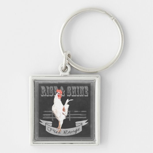 Rise & Shine Rooster Sleutelhanger (Voorkant)