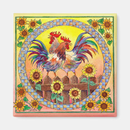 RISE & SHINE ROOSTERS VAN SHARON SHARPE MAGNEET