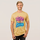 "Rise & Shine" Tri-Blend Shirt (Voorkant volledig)