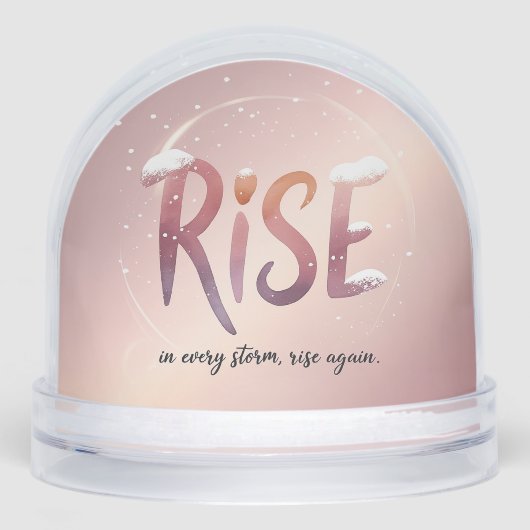 Rise Simple Modern Script 2 Photo Snow Globe – Cus (Avant)