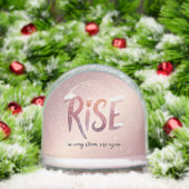 Rise Simple Modern Script 2 Photo Snow Globe – Cus (Noël)