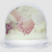 Rise Simple Modern Script 2 Photo Snow Globe – Cus (Arrière)