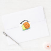 Rise & Slime Funny Snail Pun Ronde Sticker (Envelop)