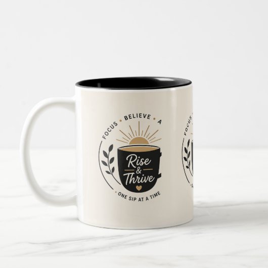 Rise & Thrive – Conception de logo pour mug motiva (Gauche)