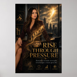 Rise Through Pressure – Executieve Motivatie Poste Poster