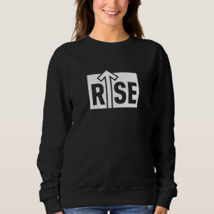 Rise Typografisch Oplichterig Zwart T-Shirt