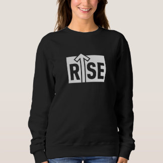 Rise Typografisch Oplichterig Zwart T-Shirt