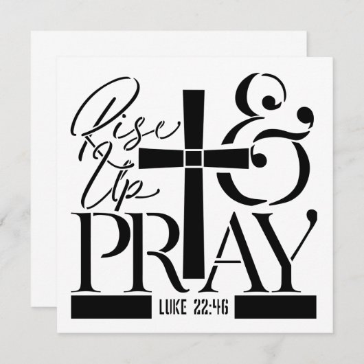 Rise Up and Pray – Luke 22:46 Scripture Design (Voorkant / Achterkant)