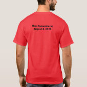 Rise Up Maui en Maui Herdacht Datum T-shirt (Achterkant)