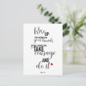 "Rise Up" Quote Briefkaart Long Version (Staand voorkant)
