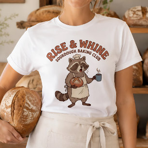 Rise & Whine Wasbeer Sourdough Bakker Grappig T-shirt