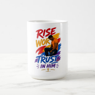 Rise Work Vertrouw Op Hem Grafische Dames T-Shirt Koffiemok