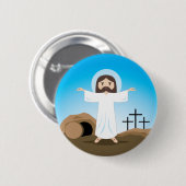 Risen Christus Ronde Button 5,7 Cm (Voorkant /achterkant)
