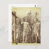 Risen Christus tussen St. Andrew en St. Longinus Briefkaart (Voorkant / Achterkant)