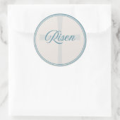 Risen Cross - Flush Seal Large Ronde Sticker (Tas)