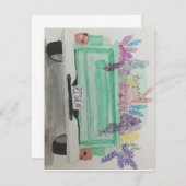 Risen Floral Truck Carte pour notes (Devant / Derrière)