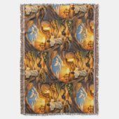 Risen Jesus Empty Tomb 3D Papercut Easter Deken (Voorkant Verticaal)