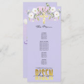 Risen Religieus Christelijk Quote Lavendel Pasen Menu (Voorkant / Achterkant)