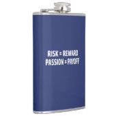 Risico = Reward, Passie = Uitbetaling Heupfles (Rechts)