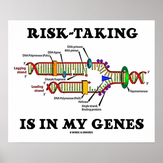 Risicogebruik is in mijn DNA-replicatie-Humor van  Poster (Voorkant)