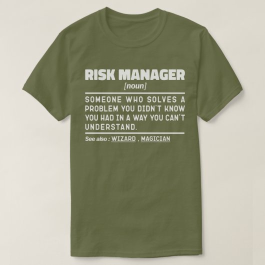 Risicomanager Noun Project Management Cool T-shirt (Design voorkant)