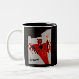 "Rising Devil"-Mok Tweekleurige Koffiemok